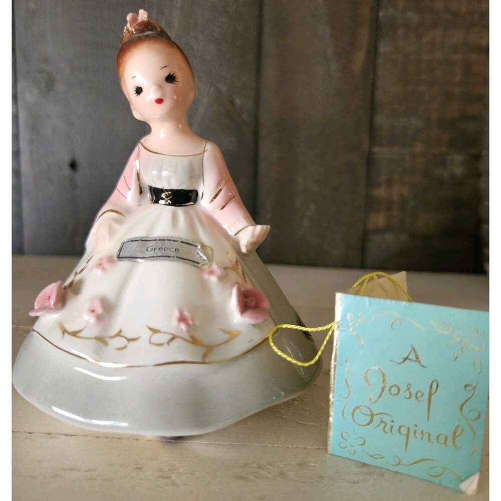 Vintage Josef Originals Little International Series Greece Girl Figurine Japan